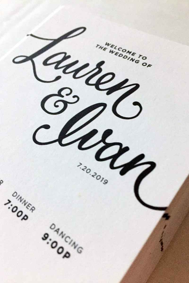 Lauren & Ivan Wedding Program Design