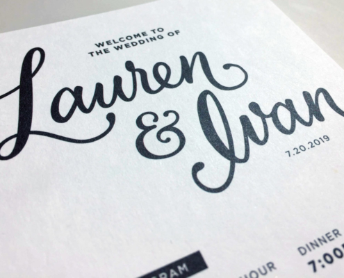 Lauren & Ivan's Wedding Program