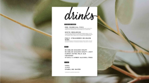 Lauren & Ivan - Drinks Lettering